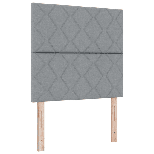 Estrutura de cama de solteiro para adultos Cinzento-claro 100 x 200 cm tecido Estrutura de cama de solteiro para adultos Cinzento-claro 100 x 200 cm tecido