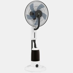 HOMCOM Ventilador Silencioso com Nebulização 90W, Ventilador de Pé de 120cm com 3 Velocidades, Oscilação de 70°, Cabeça Ajustável, Depósito de Água de 2,8L, Branco
