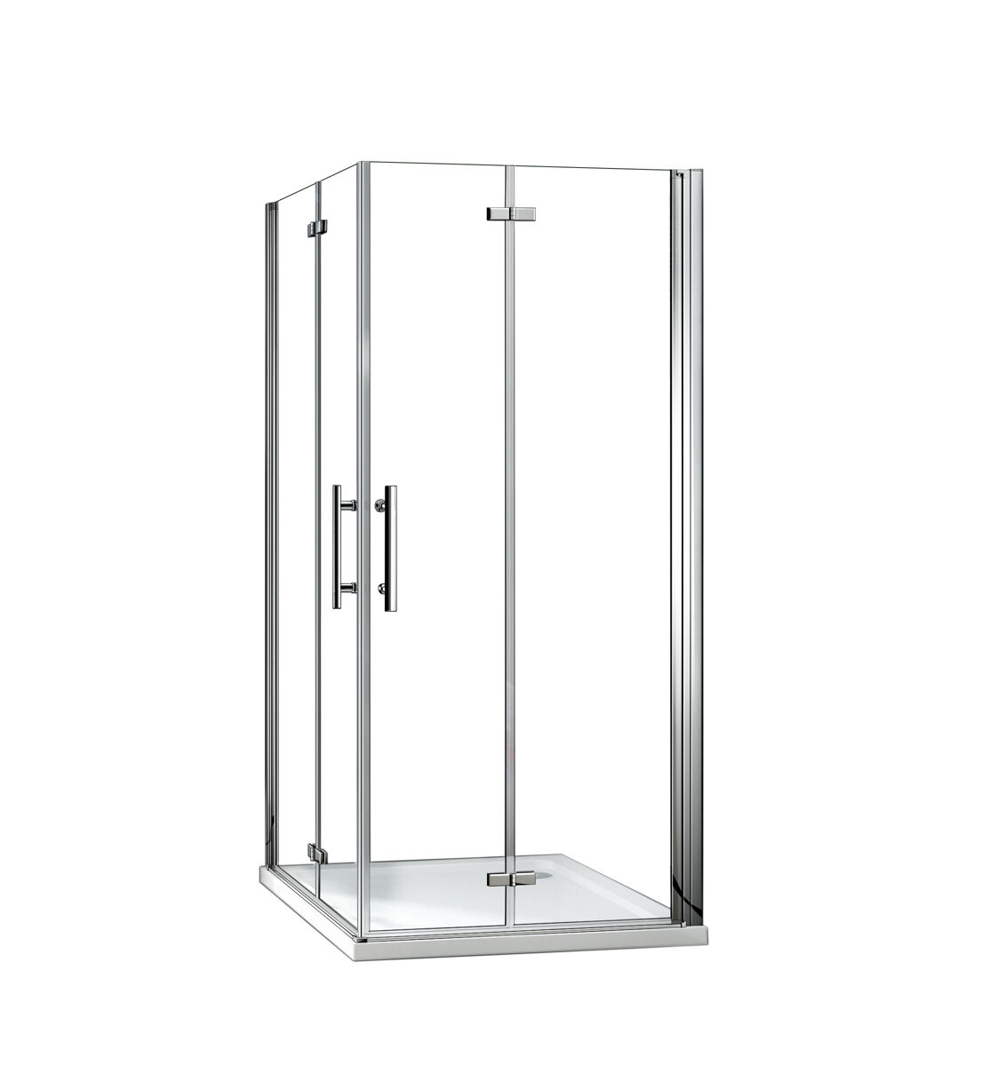 Mampara de ducha cuadrada angular plegable vidrio antical