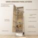 Armario Joyero MDF, Vidrio HOMCOM, hogar - decoración Armario Joyero MDF, Vidrio HOMCOM, hogar - decoración Marrón