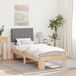 Estructura de cama simple para adultos 83x211 Estructura de cama simple para adultos 83x211 Blanco/ Gris Claro