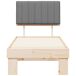 Estructura de cama simple para adultos 83x211 Estructura de cama simple para adultos 83x211 Blanco/ Gris Claro
