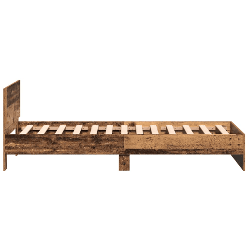 Estrutura De Cama De Casal Moderno - Madeira antiga 203 x 104 x 70 cm