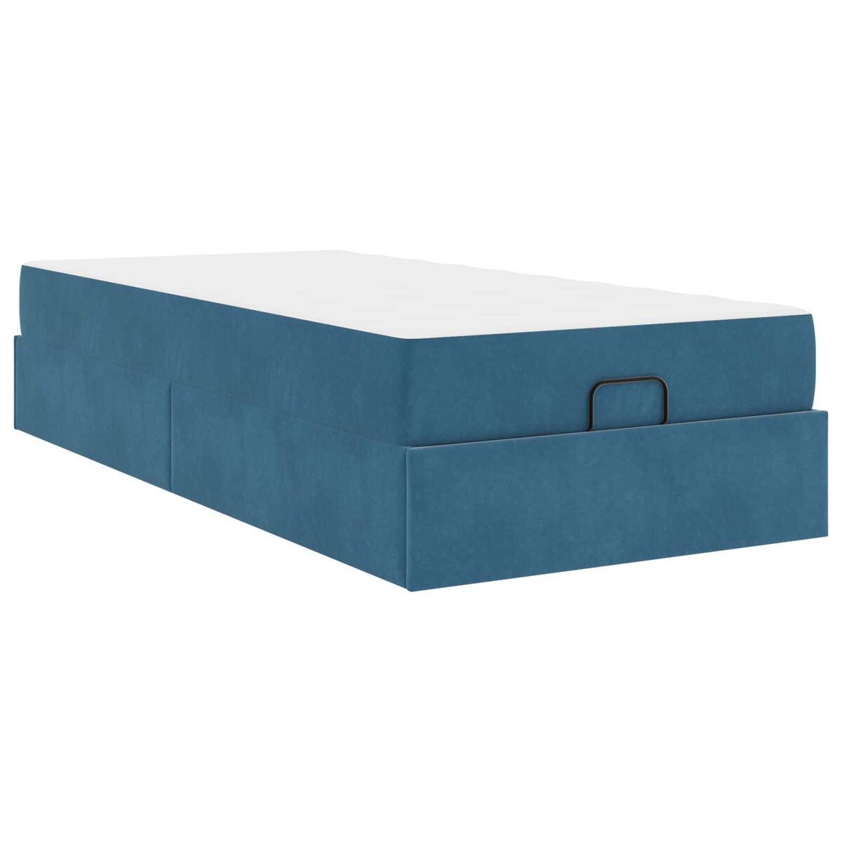 Estructura de cama individual para adultos 90x203 Azul Oscuro