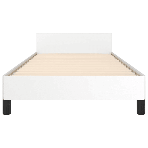 Estrutura de cama de solteiro para adultos c cabeceira 90x190 cm branco