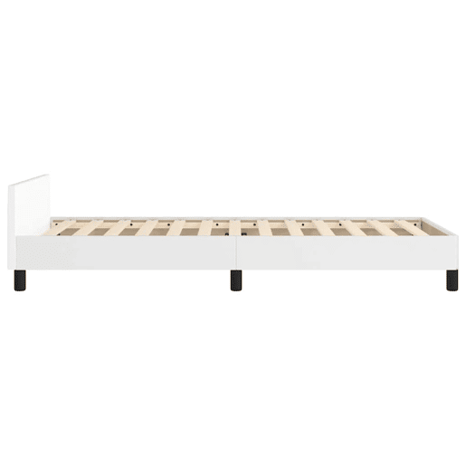 Estrutura de cama de solteiro para adultos c cabeceira 90x190 cm branco