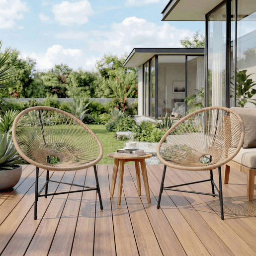 Outsunny Conjunto de 2 Cadeiras Acapulco de Jardim em Vime Sintético Cadeiras de Jardim Exterior com Estrutura Triangular em Aço para Varanda Terraço Carga 120 kg Madeira Outsunny Conjunto de 2 Cadeiras Acapulco de Jardim em Vime Sintético Cadeiras de Jardim Exterior com Estrutura Triangular em Aço para Varanda Terraço Carga 120 kg Madeira