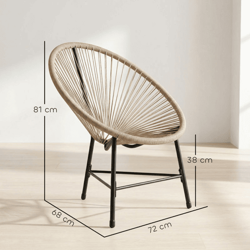Outsunny Conjunto de 2 Cadeiras Acapulco de Jardim em Vime Sintético Cadeiras de Jardim Exterior com Estrutura Triangular em Aço para Varanda Terraço Carga 120 kg Madeira Outsunny Conjunto de 2 Cadeiras Acapulco de Jardim em Vime Sintético Cadeiras de Jardim Exterior com Estrutura Triangular em Aço para Varanda Terraço Carga 120 kg Madeira