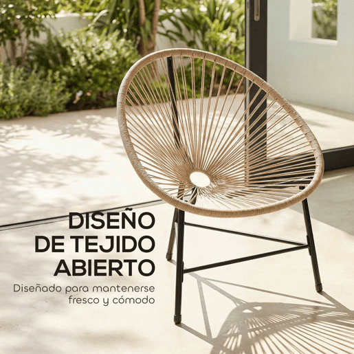 Outsunny Conjunto de 2 Cadeiras Acapulco de Jardim em Vime Sintético Cadeiras de Jardim Exterior com Estrutura Triangular em Aço para Varanda Terraço Carga 120 kg Madeira Outsunny Conjunto de 2 Cadeiras Acapulco de Jardim em Vime Sintético Cadeiras de Jardim Exterior com Estrutura Triangular em Aço para Varanda Terraço Carga 120 kg Madeira