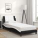 Estructura de cama individual para adultos 85x218 Estructura de cama individual para adultos 85x218 Blanco/ Negro