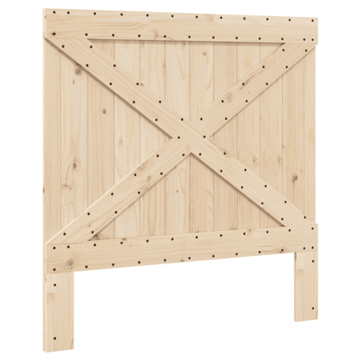 Estrutura de cama de solteiro para adultos com cabeceira 100x200cm pinho maciço cinza