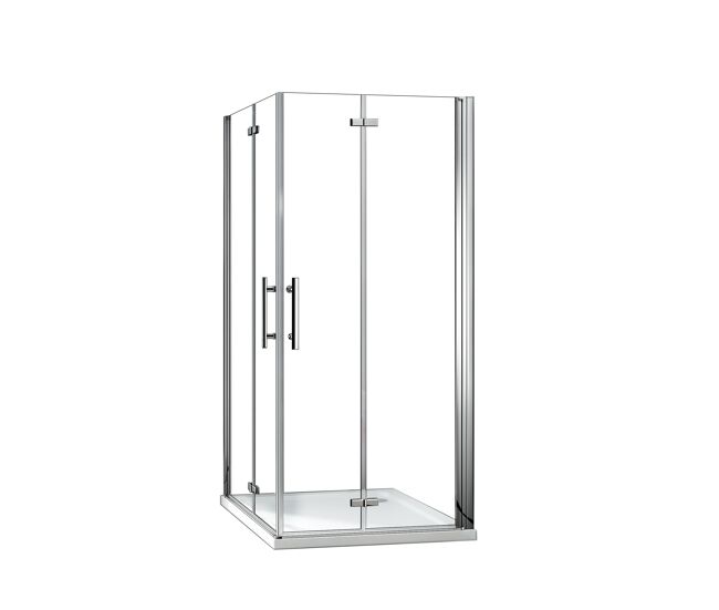 Aica mampara de ducha cuadrada plegable 6mm antical,700x700x1850mm+plato de ducha 70x70x3cm