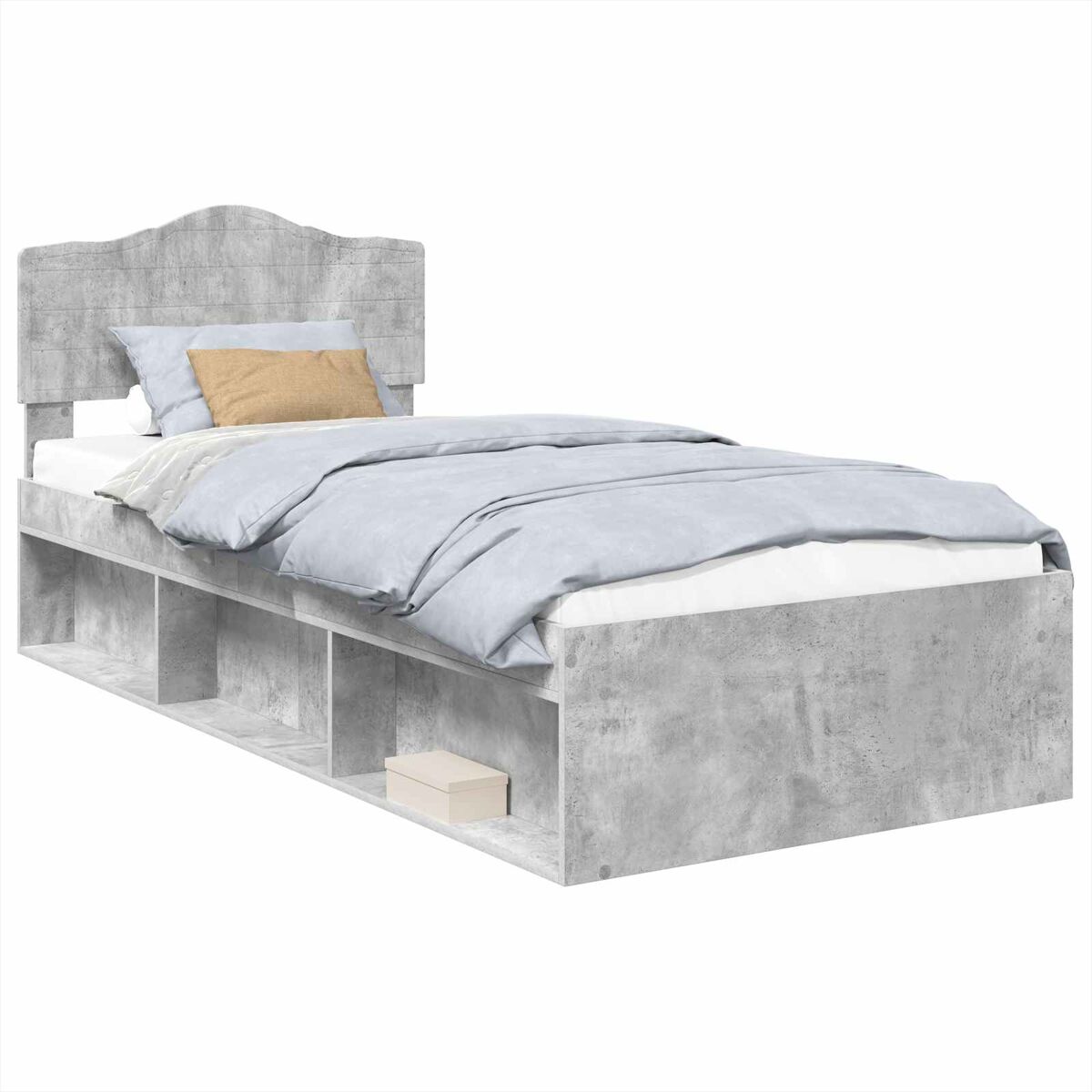 Estructura de cama individual para adultos 103x206 Gris