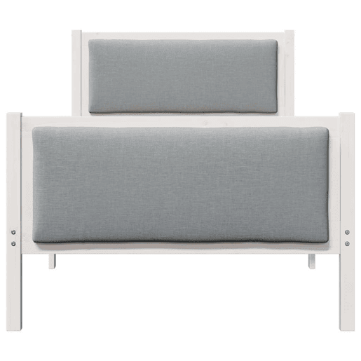 Estrutura de cama de solteiro para adultos Cinzento-claro 100 x 200 cm tecido