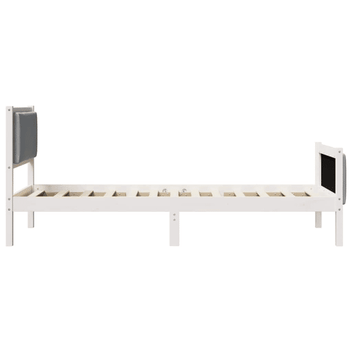 Estrutura de cama de solteiro para adultos Cinzento-claro 100 x 200 cm tecido