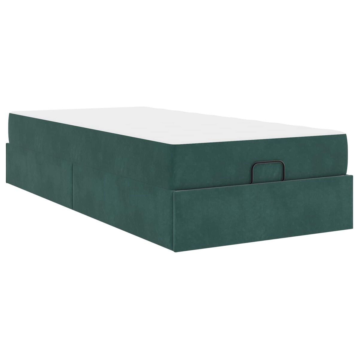 Estructura de cama individual para adultos 90x203 Verde Oscuro