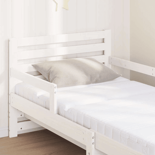 Estrutura de cama de solteiro para adultos - Branco 80 x 200 cm Madeira de Pinheiro Sólida