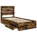 Estructura de cama individual para adultos 78x193 Estructura de cama individual para adultos 78x193 Marrón
