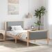 Estructura de cama individual para adultos 105x209 Estructura de cama individual para adultos 105x209 Blanco/ Gris Claro