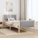 Estructura de cama individual para adultos 105x209 Estructura de cama individual para adultos 105x209 Blanco/ Gris Claro