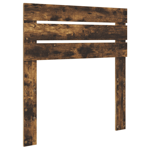 Estrutura de cama de solteiro para adultos Manual Carvalho Defumado e Prata 75 x 190 cm