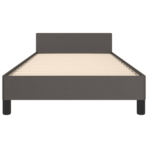 Estrutura de cama de solteiro para adultos c cabeceira 90x190 cm cinzento