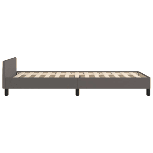 Estrutura de cama de solteiro para adultos c cabeceira 90x190 cm cinzento