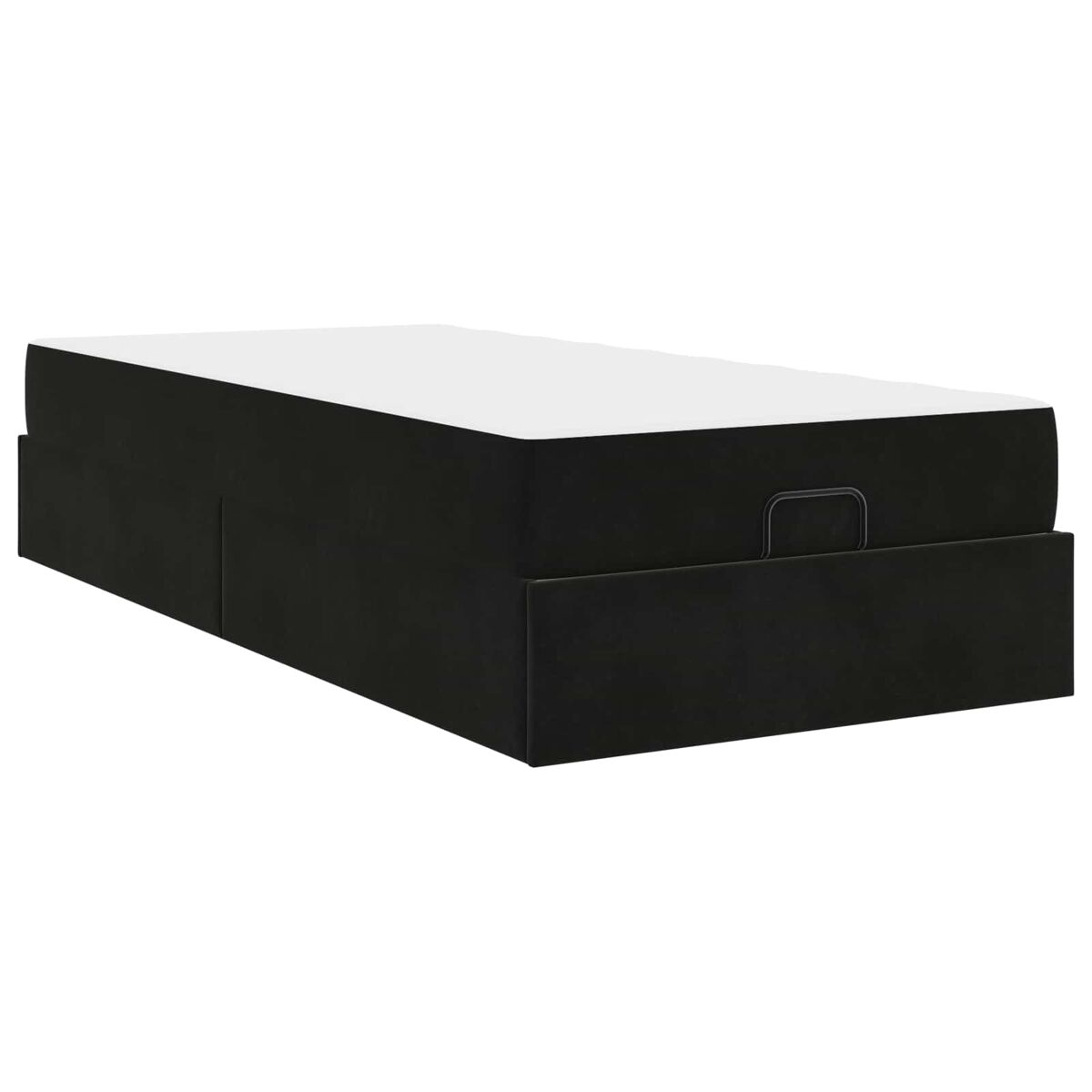 Estructura de cama individual para adultos 90x203 Negro