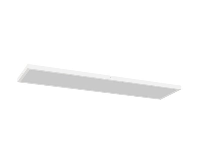 Homcom juego de 4 lámparas de techo, color regulable, plafones led de techo con interruptor dip y interruptor de pared, 3000k/4000k/6000k, 5200 lm, 48 w, para salón, oficina, 120x30x3,7 cm, blanco