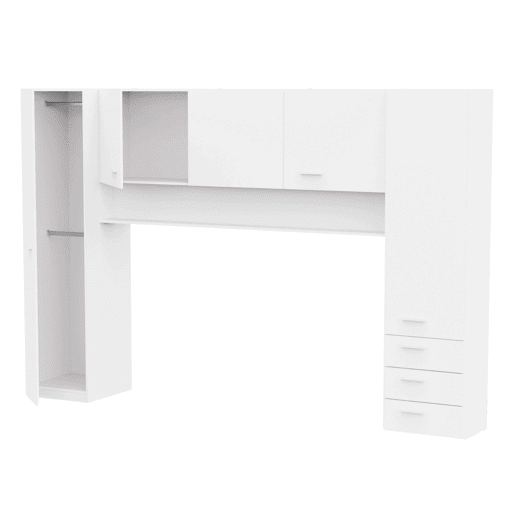 Guarda-roupa infantil Tidy Bridge Youth, branco fosco, 304 x 203 cm