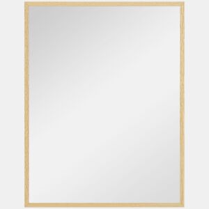 HOMCOM Espelho de Parede 70x90 cm Espelho de Casa de Banho Retangular Decorativo para Sala Entrada Corredor Horizontal ou Vertical Madeira