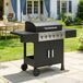 Barbacoa de Ga Metal, Acero Inoxidable Outsunny Barbacoa de Ga Metal, Acero Inoxidable Outsunny Negro