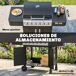 Barbacoa de Ga Metal, Acero Inoxidable Outsunny Barbacoa de Ga Metal, Acero Inoxidable Outsunny Negro