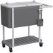Carrito Nevera Plástico, Acero Outsunny, hogar - cocina Carrito Nevera Plástico, Acero Outsunny, hogar - cocina Gris