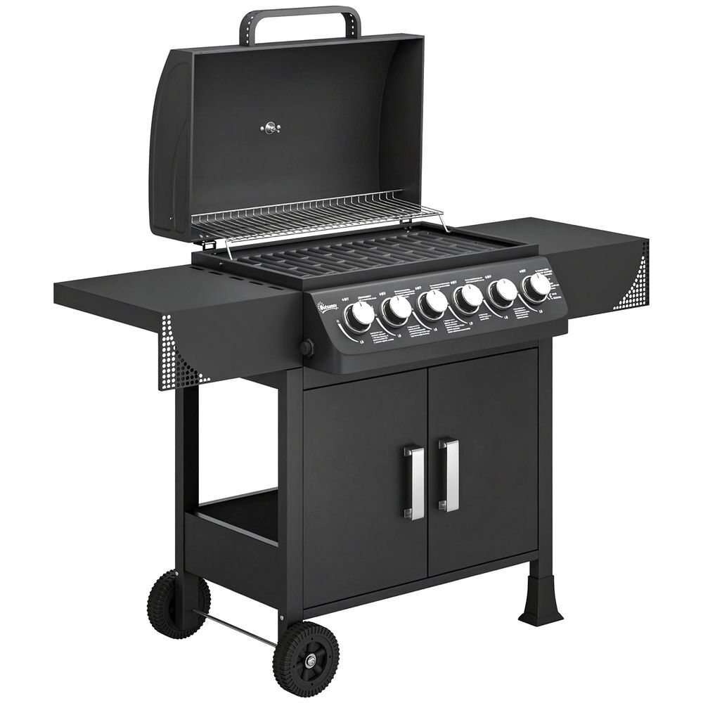 Barbacoa de Ga Metal, Acero Inoxidable Outsunny