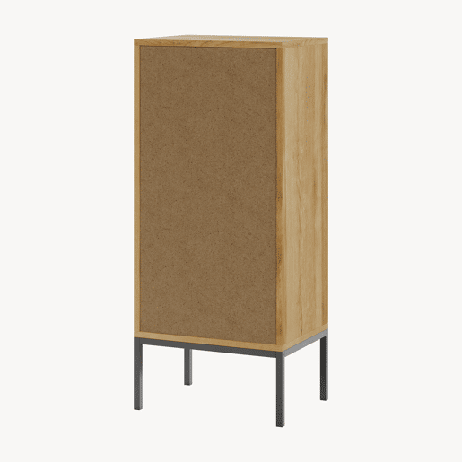 Móvel de casa de banho Marhasa com porta e gaveta 92x40x30 cm CarvalhoPreto en.casa