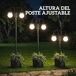 Farola Solar ABS, Acero Inoxidable Outsunny Farola Solar ABS, Acero Inoxidable Outsunny Negro