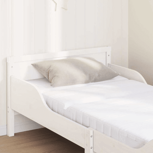 Estrutura de cama de solteiro para adultos - Branco 80 x 200 cm Madeira de Pinheiro Sólida