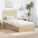Estructura de cama individual para adultos 78x193 Estructura de cama individual para adultos 78x193 Madera Clara