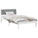 Estructura de cama individual para adultos 105x214 Estructura de cama individual para adultos 105x214 Blanco/ Gris Claro