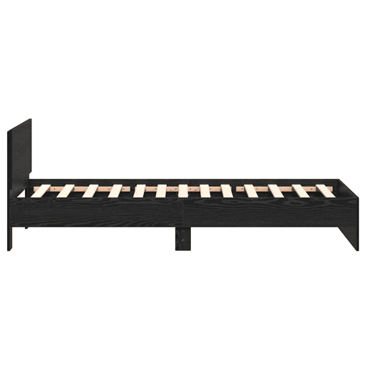 Estrutura De Cama De Casal King Size - Carvalho Preto 203 x 104 x 70 cm