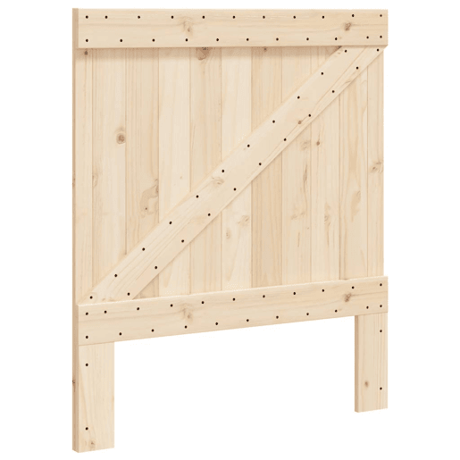 Estrutura de cama de solteiro para adultos com cabeceira 90x200 cm pinho maciço