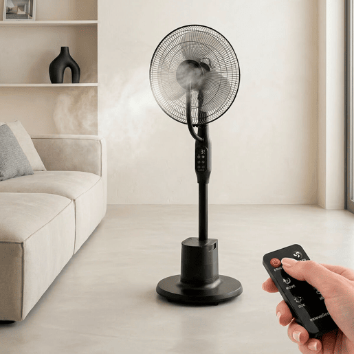 Ventoinha de pé com nebulizador e comando à distância InnovaGoods