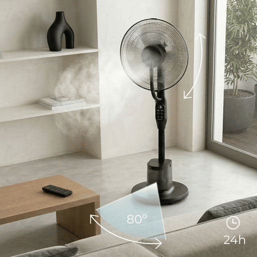 Ventoinha de pé com nebulizador e comando à distância InnovaGoods