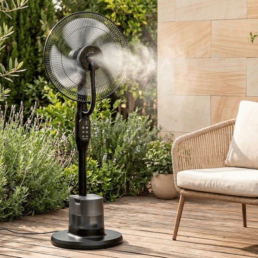 Ventoinha de pé com nebulizador e comando à distância InnovaGoods