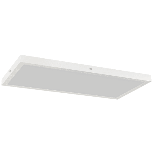 HOMCOM Conjunto de 4 Candeeiros de Teto Cor Regulável Plafons LED com Interruptor DIP e de Parede 3000K4000K6000K 2500 lm 24 W para Sala de Estar Escritório 60x30x3,7 cm Branco