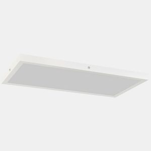 HOMCOM Conjunto de 4 Candeeiros de Teto Cor Regulável Plafons LED com Interruptor DIP e de Parede 3000K4000K6000K 2500 lm 24 W para Sala de Estar Escritório 60x30x3,7 cm Branco