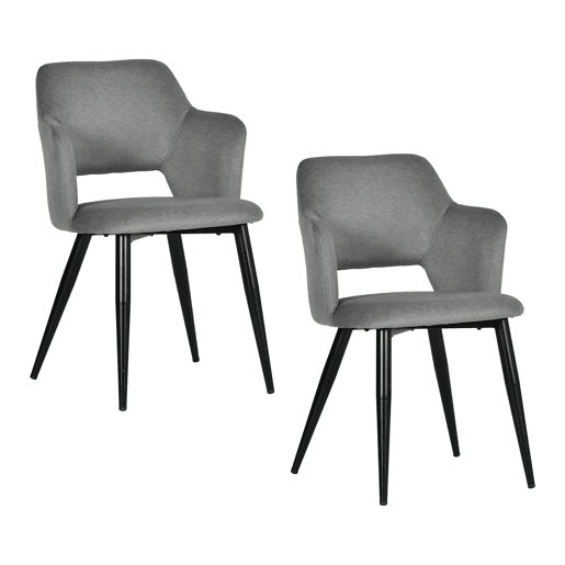 Pack de 2 Cadeiras de Jantar em Tecido Especial para Animais de Fácil Limpeza e Estilo Moderno da MEUBLES COSY