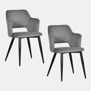 Pack de 2 Cadeiras de Jantar em Tecido Especial para Animais de Fácil Limpeza e Estilo Moderno da MEUBLES COSY
