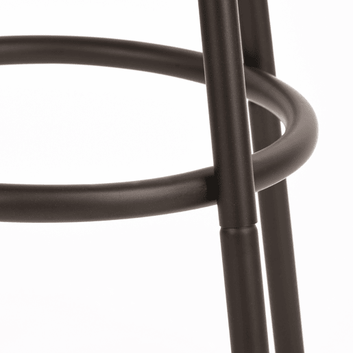 Cadeira Alta De Bar Com Encosto, Estrutura De Metal E Assento De Tecido, Estilo Moderno, Ideal Para Cozinha Ou Bar, Conjunto Com 6 Unidades, Marrom